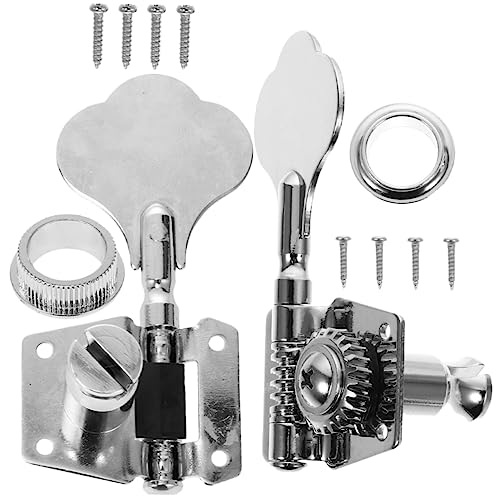 HEMOTON Bass Tuning Keys Electric Bass Tuning Pegs Metal Tuner for Bass Guitar Smooth Surface and Corners
