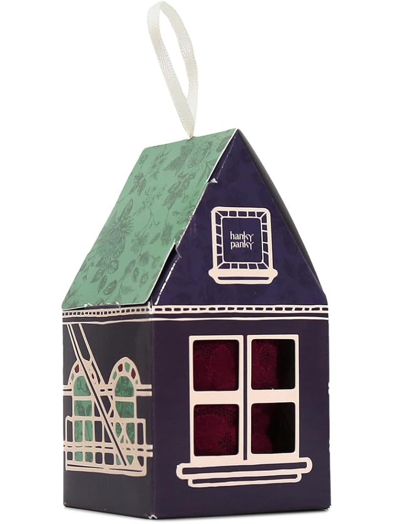 Burgundy Hanky Panky Signature Lace Original Rise Thong Gingerbread House