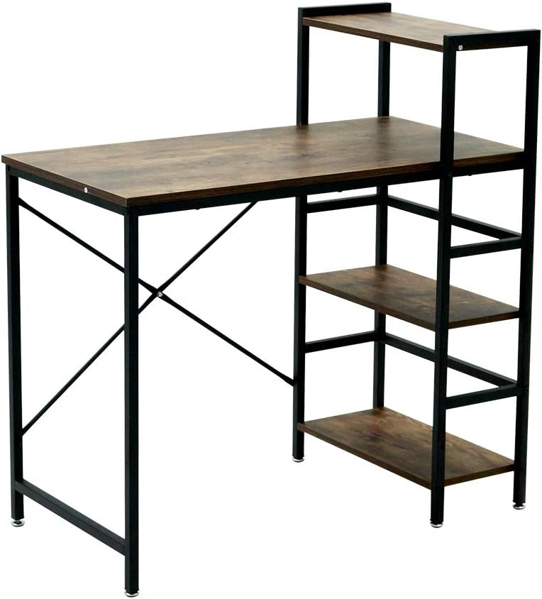 パソコンデスク 机 収納ラック付 パソコンラック PCデスク ラック付き