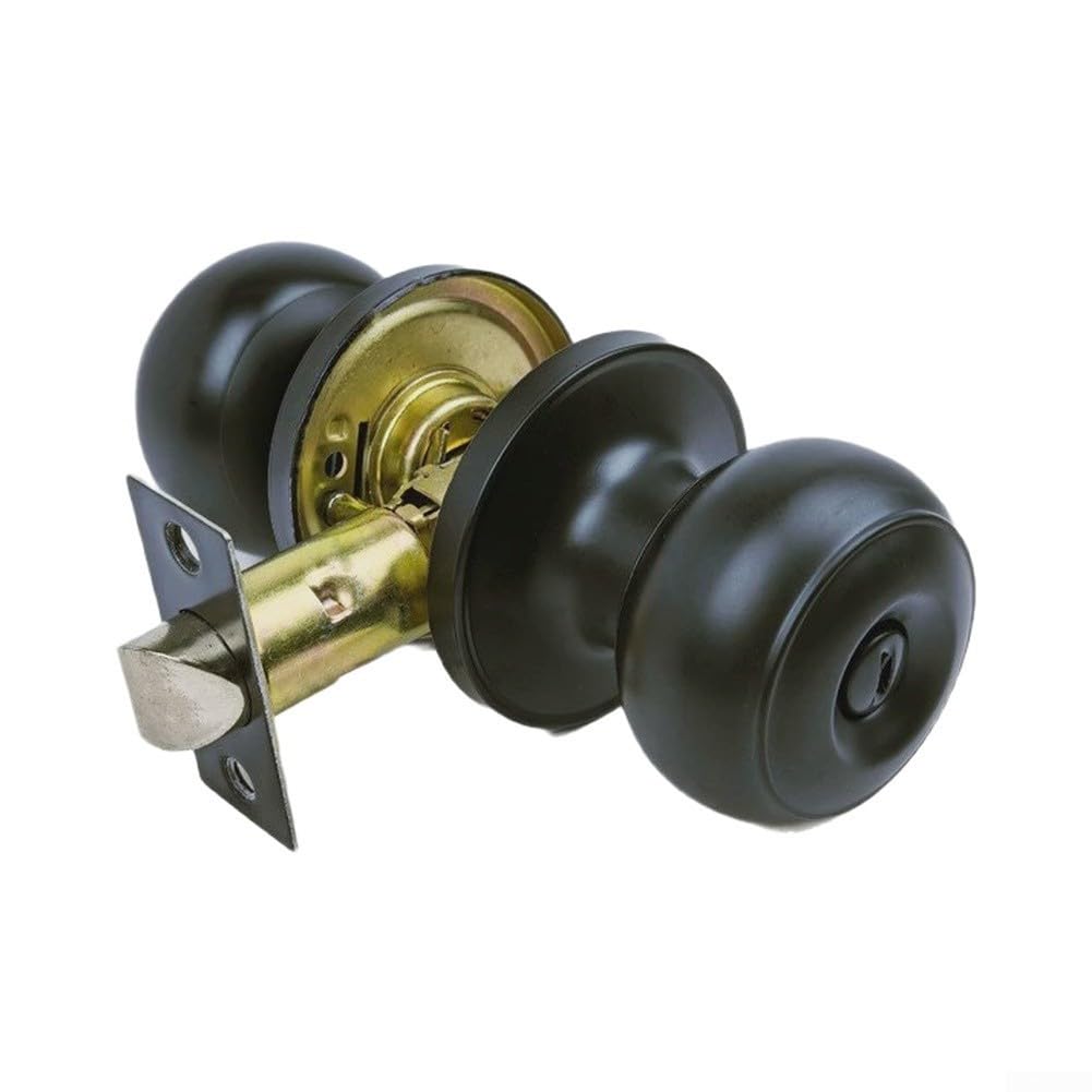 Lot de 6 verrous de porte sphériques en fer robuste à trois barres (avec clé)