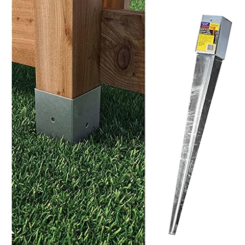 Eliza Tinsley Swiftpost Drive in Fence Post Support Spike Wedge Grip 50mm/75mm/100mm x 450mm/600mm/750mm (1, 50mm (2") x 450mm) Cover