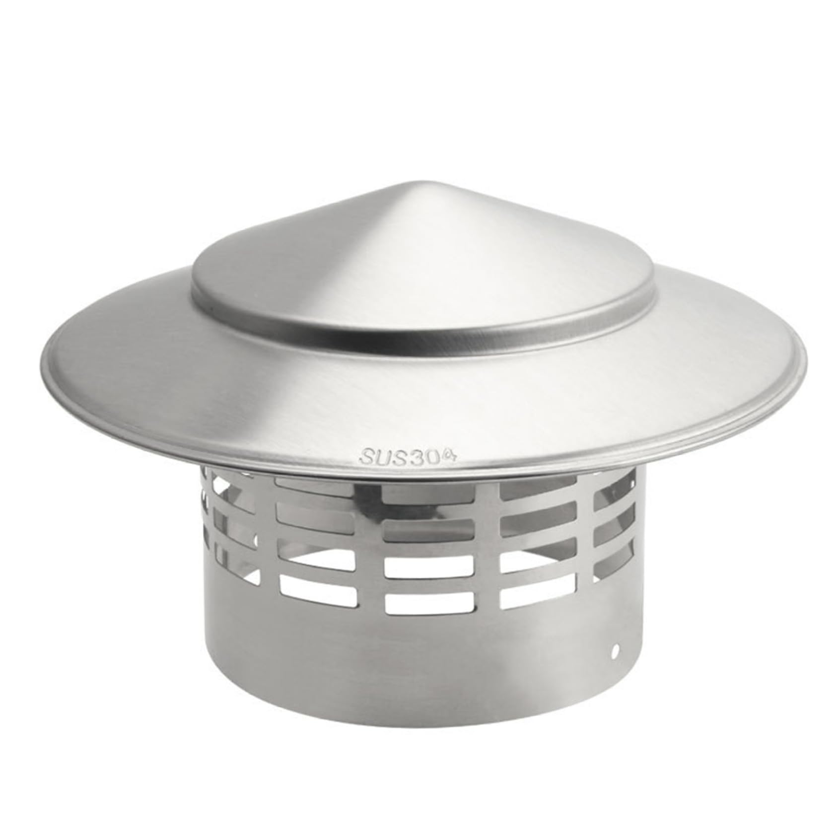 Chimney Cowl 4.3 Inch Inner Dia Stainless Steel Chimney Cap Round Rain Protection Mesh Flue Pipe Cover Bird Guard for Roof Vent Protetion Small