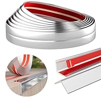 Zelfklevend hoekprofie PVC kunststof hoek trim flexibele zelfklevende strips voor tegel plafond randen en hoeken (Helder Wit, 2cm × 3m
