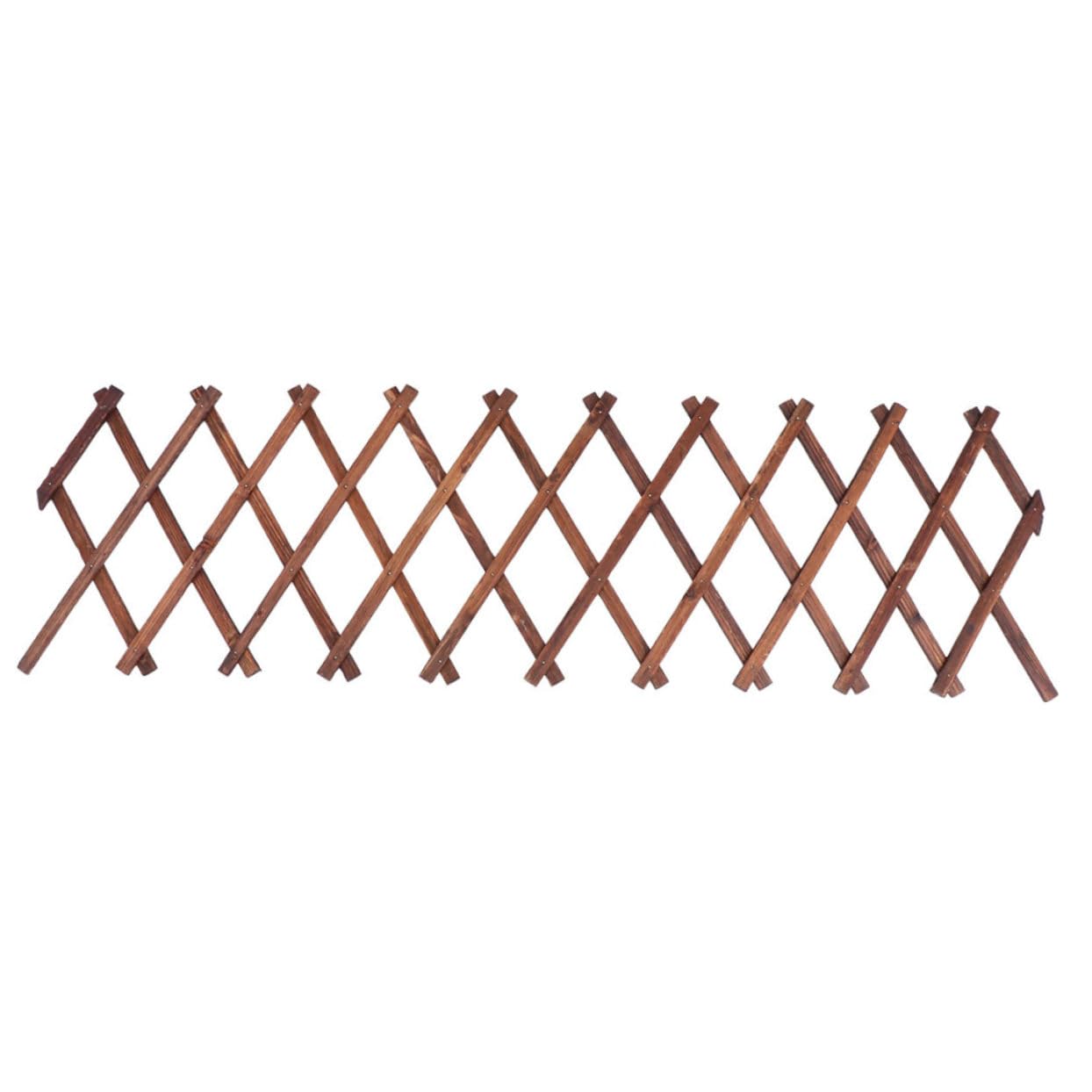 Treillis de jardin en bois carbonisé extensible UPKOCH