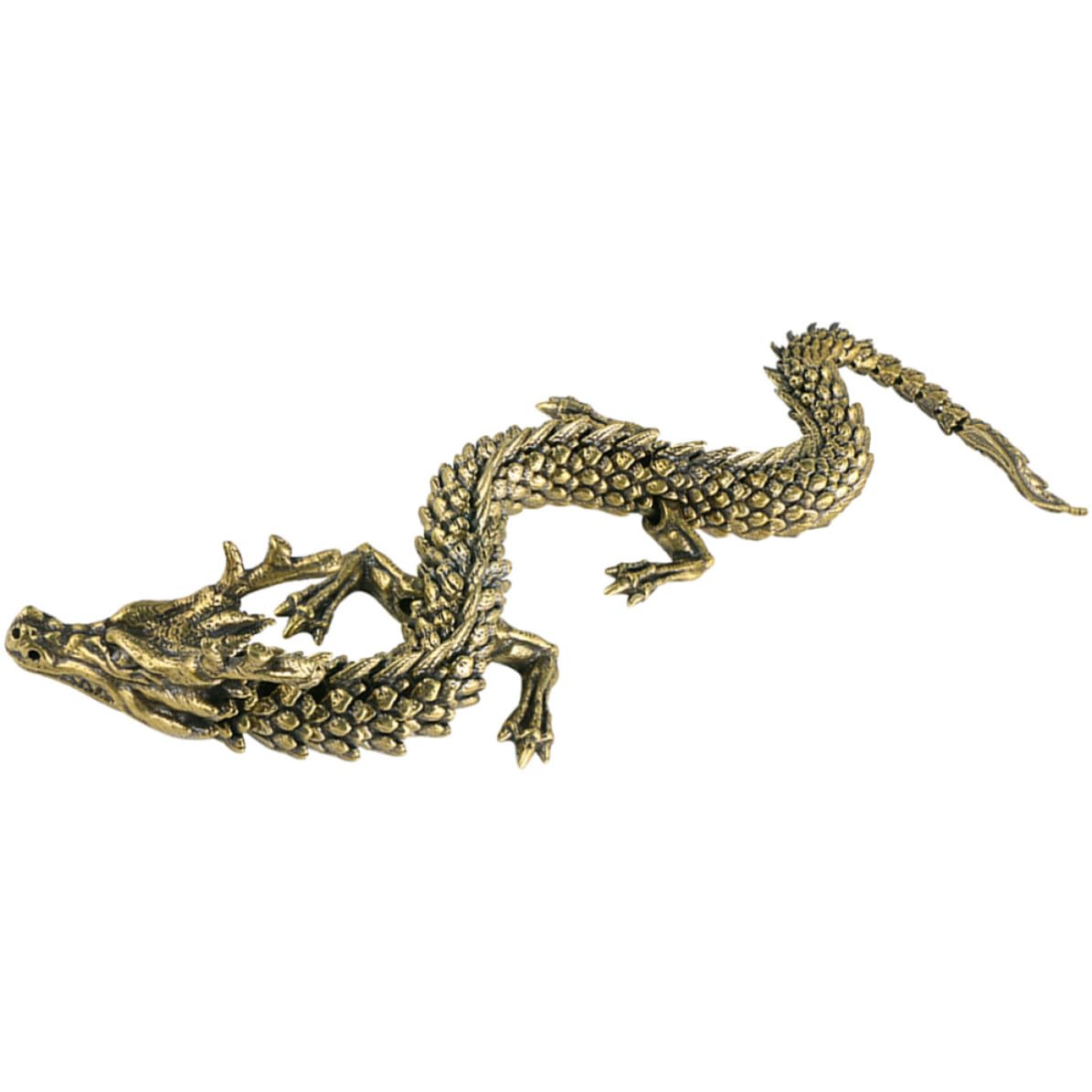 Dragon chinois en cuivre pour décoration de bureau zen et harmonie de salon moderne