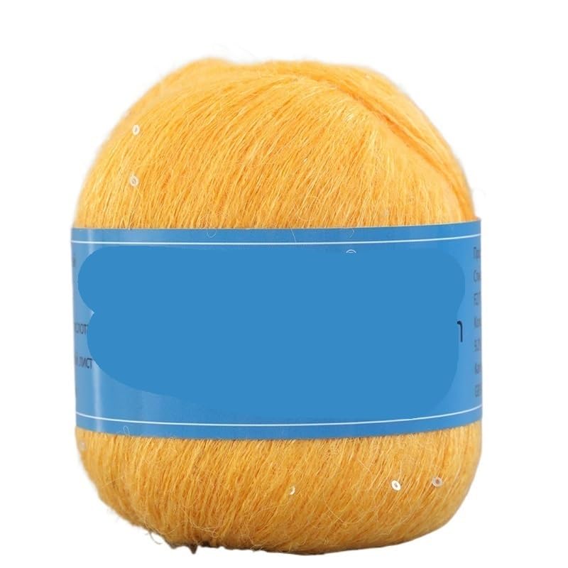 Hilo de Mohair con lentejuelas tejido a mano, 100g, hilo grueso nacarado for tejer y hacer manualidades(35color)