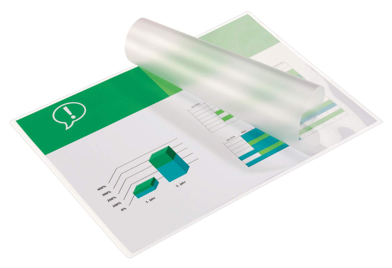 GBC Inspire+ 4-in-1 Set mit A4-Laminiergerät, Papierschneider und Eckenrunder, inkl. extra großes Starterkit mit 30 Laminierfolien, Für 75 bis 125 mic Laminierfolien, Schwarz (4410034 + 3740489)