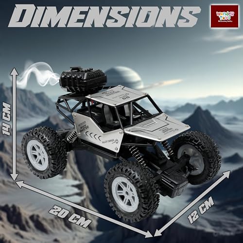 Image of Wonder Remote Control Rock Master /Crawler with Smoke, Monster Car for Kids Monster Truck Rock Climbing Car Toy for Kids (Silver)
