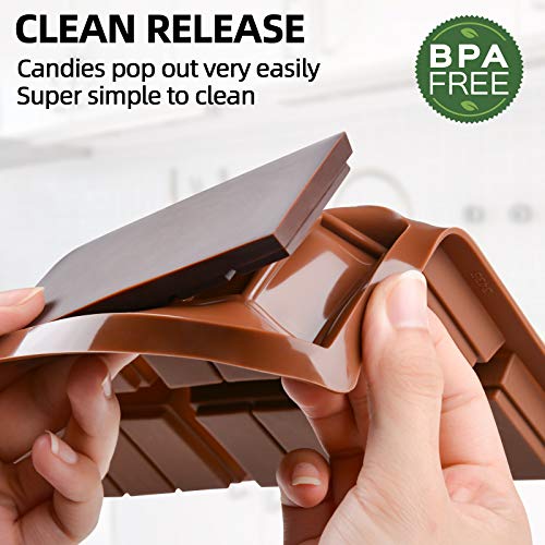 image for Fimary Break Apart Chocolate Molds Protein and Engery Bar Silicone Mol