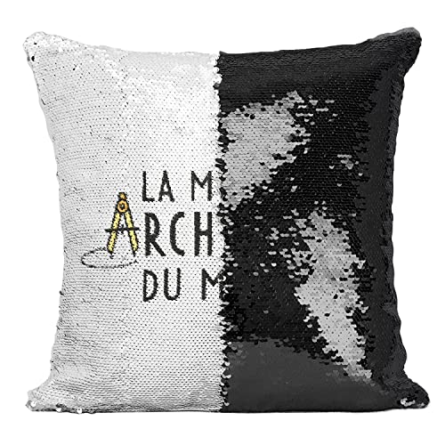 Coussin avec housse sequin noir pour décorer un cabinet d'architecture - 2