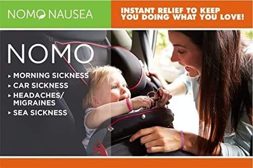 Miniatura 5 de NoMo Nausea Pulsera de alivio  Banda de mareo con menta aromaterapia y acupresión  Banda de alivio de náuseas de 30 segundos  Pequeña a pequeña