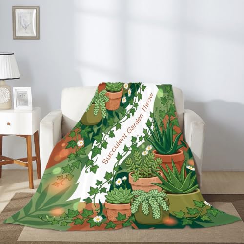 Jeté de lit en flanelle douce vert lierre de qualité supérieure