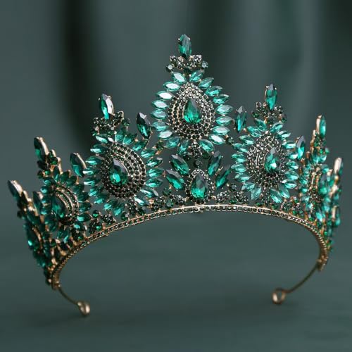 Tiara de novia para bodas barrocas y diademas de pedrería para novias 4