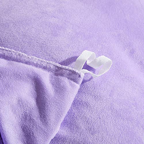 Uhamho Tie Dye Printed Faux Fur Bedding Set Modern Abstract Shaggy Plush Duvet Cover With Pillow Shams, Ultra Soft Warm And Durable (Queen, Tie Dye Lilac) #TOP6