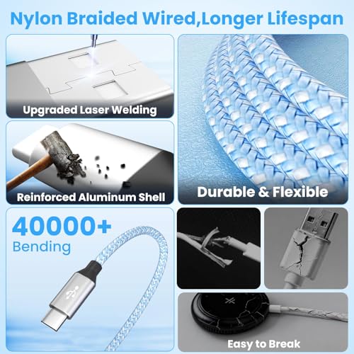 Image of 4in2 3 X USB C Cable Multi Charging Cable for iWatch Charger, 5FT