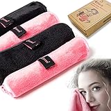 4 Pack Makeup Remover Cloths - Extra Large 16 Inch X 8 Inch Reusable Fast Drying Washcloth Remove Makeup Instantly with Water, Deep Exfoliating Facial Cleansing Cloths for All Skin Types