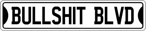 Bullshit Blvd Garage - Letrero de calle Redeye Laserworks