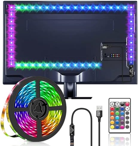 LTBBOID Led Lights for tv 3M.Tv led Lights, TV Backlights, USB LED Strip Lights with Remote, 5050 RGB DIY Color Changing LED Strip Lights TV for Bedroom, Party and Home Decoration