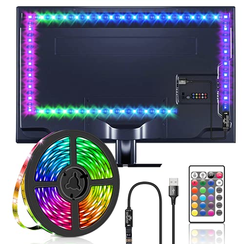 LTBBOID LED Lights for TV 2 Meters, TV Backlights, USB LED Strip Lights with Remote, 5050 RGB DIY Color Changing Strip Lights, Party and Home Decoration