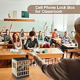 Gemaxvoled Cell Phone Jail Lock Box, Gold Mobile Phones Prison Lockable Cage for Classroom Family Time Party (Gold) - Image 6