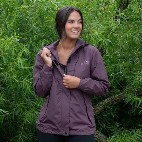 GreaterGood Orchid Paw Print Lightweight Rain Jacket with Magical Hidden Design, 2X - Image 6