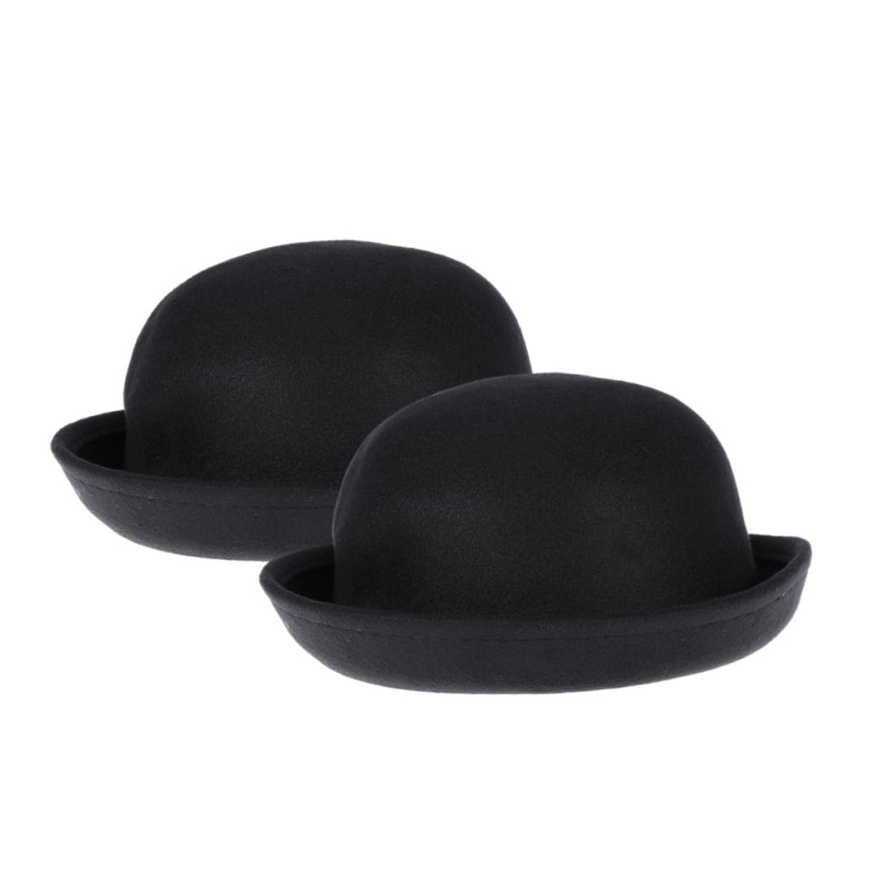 Bombetta di Lana Modisteria Cappello Jazz Cappelli da Festa Cappello A Cilindro Nero Cappello da del Festival Cappelli Fedora da Donna Provato Black