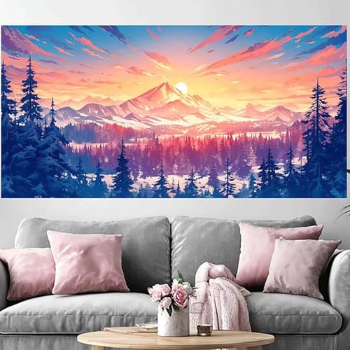Peinture Diamant Forêt 5D Activité Créative Salon Kit DIY Adulte Grand Format