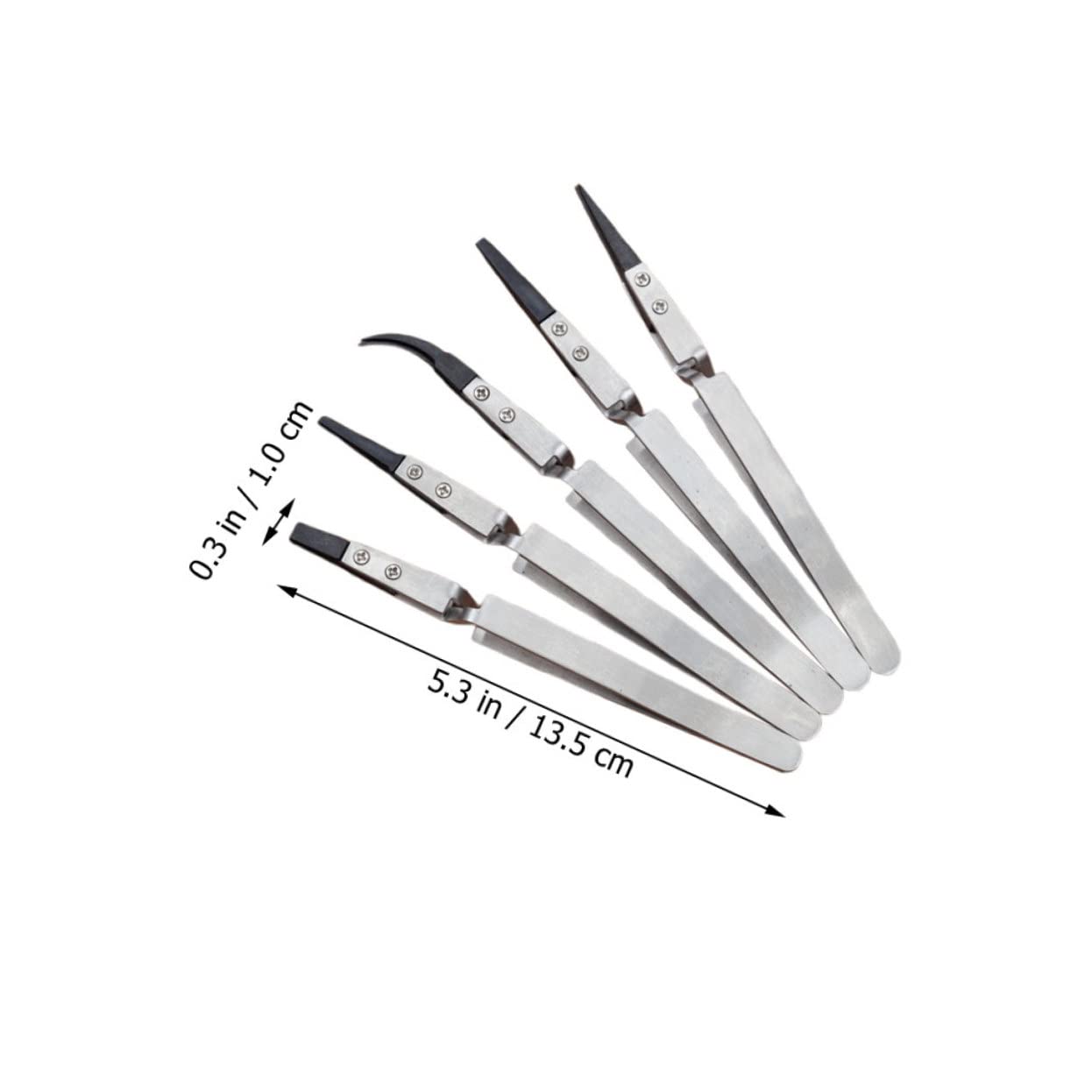 Hemobllo 10pezzi Pinzette Ceramiche Multiuso Inossidabile Antistatico Precisione Per Elettronica e Gioielleria Resistente Ad Acidi e Magnetismo Strumento Di Manutenzione Per Parti Di