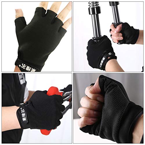CLISPEED 1 par Luvas de Treino para As Mulheres Homens Luvas Dedos Meio Dedo Luvas para Treinamento