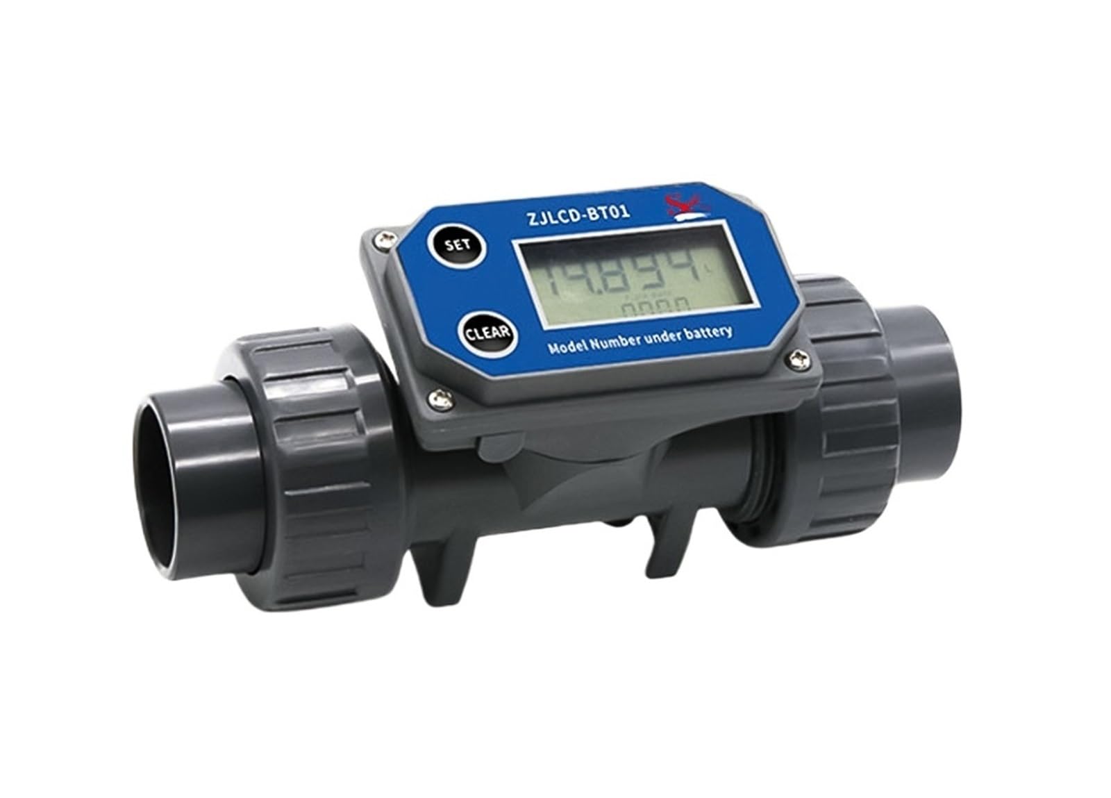 QfUxYYSLD Digital Turbine Flow Meter Electronic Display Flowmeter PVC Pipe Liquid Water for Farm Garden Irrigation Tools DN25/40/50(DN50)