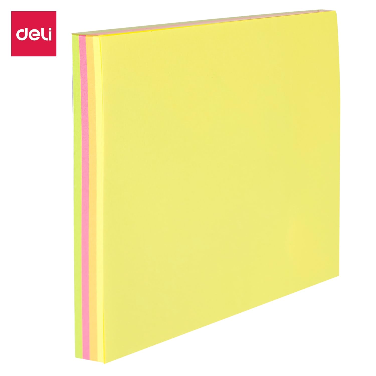 Deli 100 foglietti adesivi, 76 mm x 76 mm, multicolore