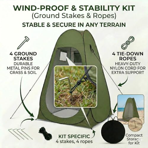 Image of Coku Privacy Shower Tent, Pop-up Portable Camping Tent, Outdoor Toilet Changing Dressing Room, Instant Privacy Shelter for Picnic Waterproof Bathroom