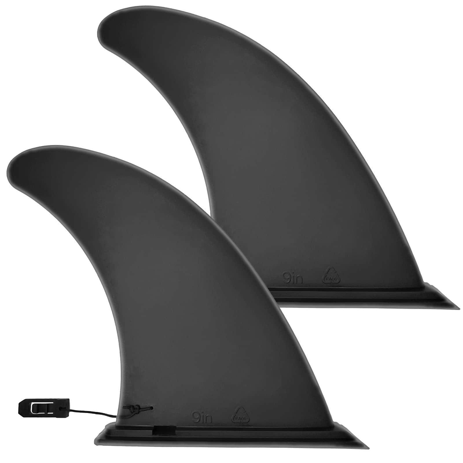 Anfyko 9" Paddle Board Fin Repalcement Universal, Nylon Fiberglass Reinforced, No-Tool Installation, Single Center Fin for Most Inflatable SUPs,