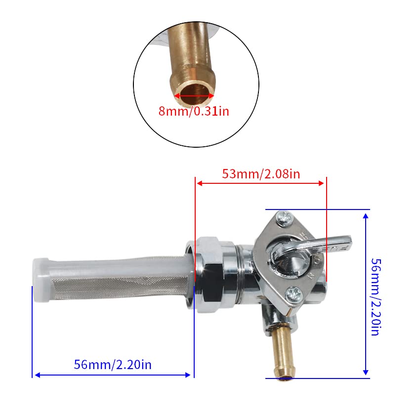 Gas Fuel Tank Switch Valve Petcock Replacement OEM：62169-81, for Harley Davidson XL883 Sportster 883 for Harley Davidson XLH883 Sportster 883, for Harley Davidson XLH883 Sportster 883 Deluxe