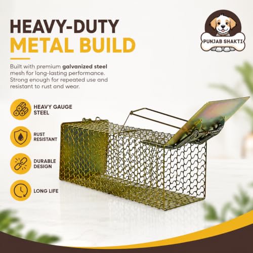 Image of Heavy Duty Rat Catcher Trap - Humane & Reusable Mouse Trap for Home, Office & Warehouse - Easy to Set, Strong & Reliable Rodent Control