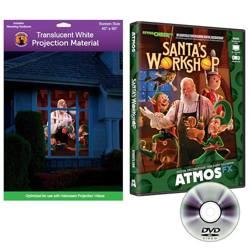Pantalla trasera de proyección tela 60"x40" Santa's Workshop DVD