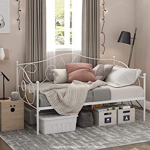 Furinno Angeland Carca Metal Daybed, Twin, White Furinno Angeland Carca Metal Daybed, Twin, White