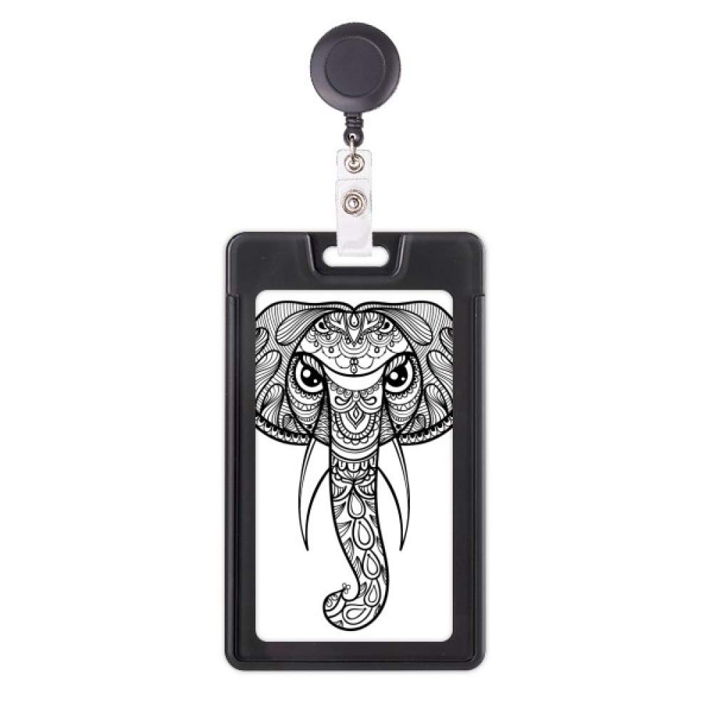 Étui rétractable pour badge protège-carte Paint Elephant robuste - 5