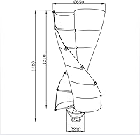 Vista 6 de 8000W turbina de viento vertical, generador de imán permanente 3 fase 12V 24V 48V generador de turbina de viento silencioso, 48V