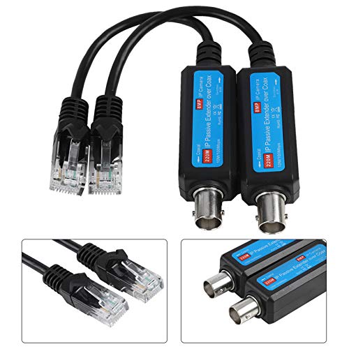 Passive IP Network Coaxial Transmitter IP Network Transmitter,1Pair 10/100Mbps 1CH Passive IP Network Coaxial Transmitter Receiver Extender over Coax for NVR Surveillance - Image 3