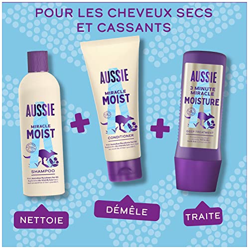 Shampoing Aussie Miracle Hydratation 300ml soin cheveux déshydratés - 9