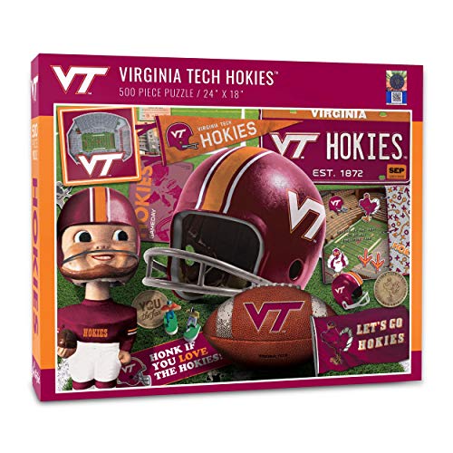 Image of YouTheFan NCAA Virginia Tech Hokies Retro Series Puzzle - 500 Pieces