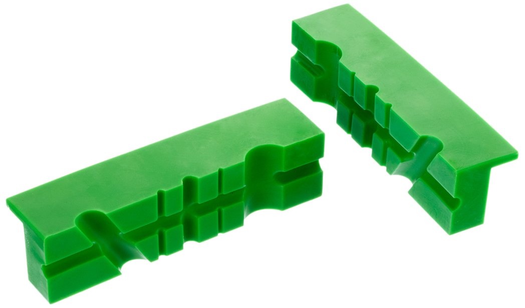 SE 4" Multi-Grooved Magnetic Bench Vise Jaw Inserts (2-Pack) - VJP41MP