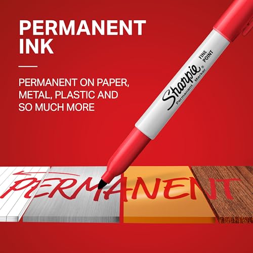 Image of Sharpie Permanent Markers, Fine and Ultra-Fine Points, Assorted, 10 Count, USA 250th Anniversary Edition
