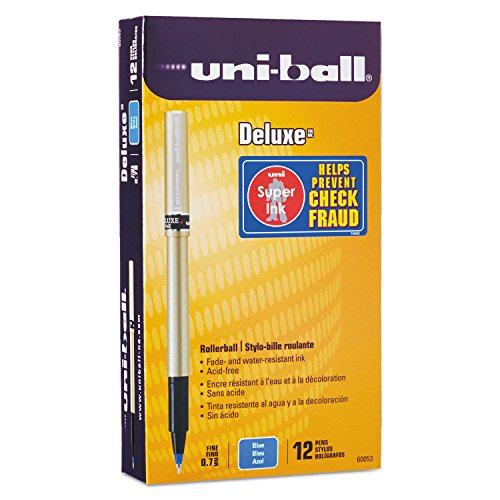 Uni-Ball Deluxe Roller Ball Pen Azul Tinta 0.7 mm miniatura 1