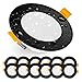 Faretti LED da Incasso per Cartongesso 5W / 500 Lumen | Soffitto IP54 per Interni ed Esterni | Set di 12 Incasso 4000k Bianco Naturale, Rotondi, Ultrasottili, Nero immagine