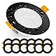 Emos Exclusive Einbaustrahler LED Spots 230V, 5W, 500lm, 3000K warmweiß | Set mit 12 Downlight LED Spots Badezimmer etc., wasserdicht IP54 | LED Einbaustrahler 230V, rund Ø 95mm, ultra flach, schwarz