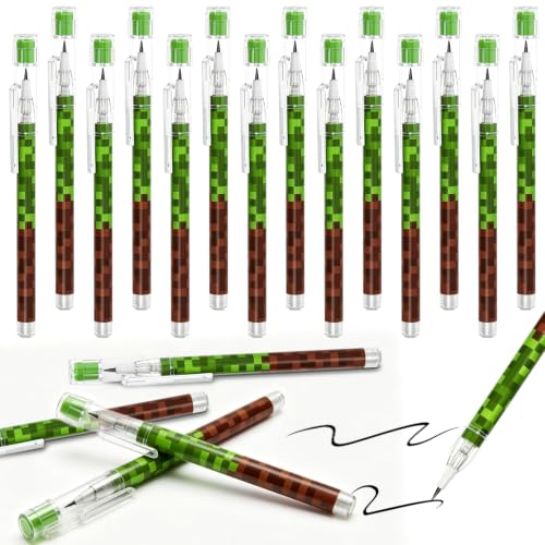 GKXMAXIWANG 24 Pcs Pixel Stackable Pencils with Eraser Themed Party Favors