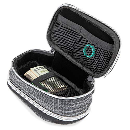 DIME BAGS Pod Padded Travel Pouch with Keychain Clip, Interior Padding for Glass & Gear Protection, Multiple Compartments for Safe Packing, Compact Hempster Storage Case (6 Inch, Black)4