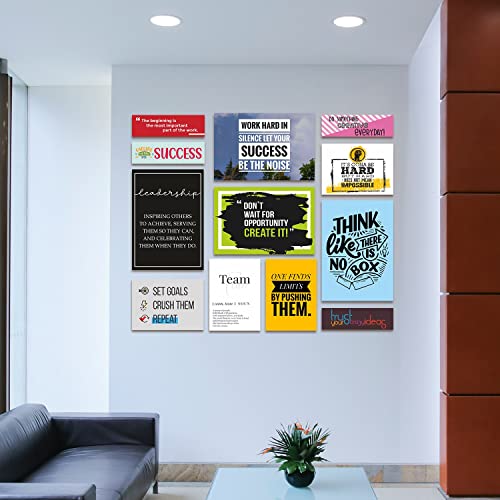 Image of PAPER PLANE DESIGN Framed Poster Set of 12 For Office Wall Decoration (INSPIRATIONAL)